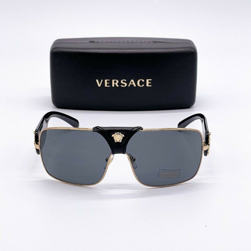 New Versace Black w/ Gold Trim Sunglasses